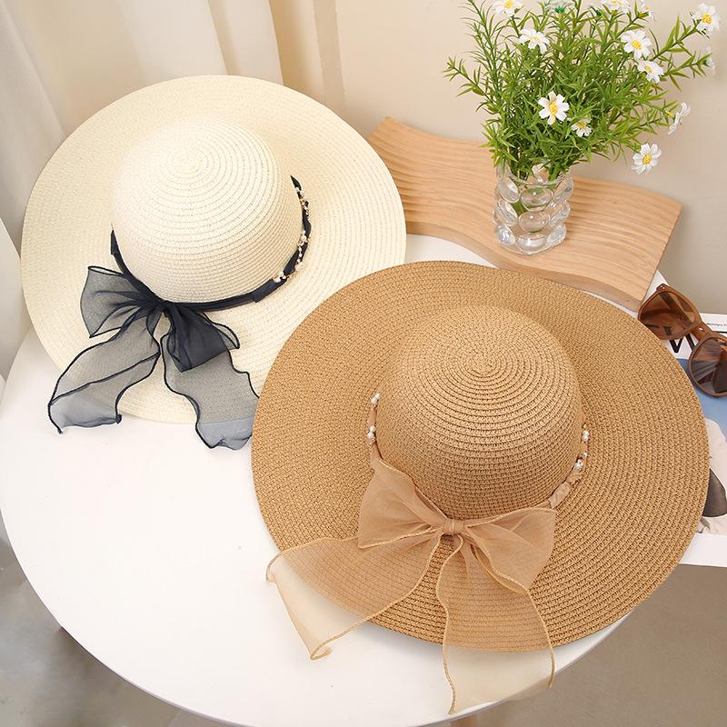 Pălărie de paie cu papillon, de vară, nouă, creativă, retro, ocazională, vacanță, pălărie de plajă, umbrelă de soare, pălărie cu boruri late