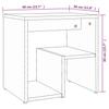 Nightstand Gray Sonoma 40 x 30 x 40 cm Particleboard
