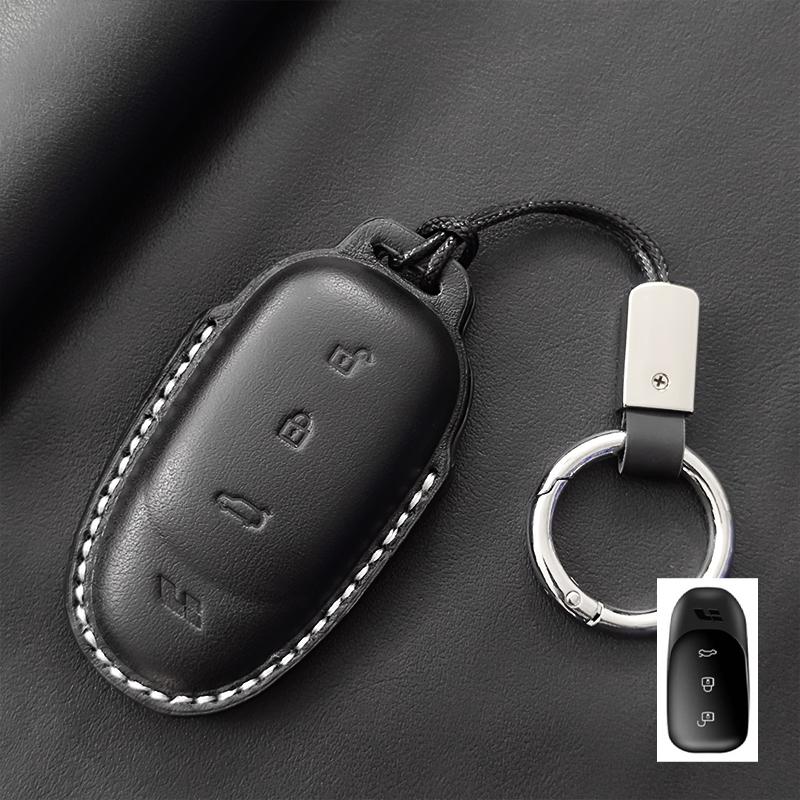 Genuine Leather Car Key Case Cover Fob for Leading Ideal Lixiang ONE L6 L7 L8 L9 2022 2023 2024 Keyless Keychain Durable Luxury