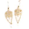 Les Trésors De Lily [M9396] - 'Carmen' Designer Earrings Pink Gold White