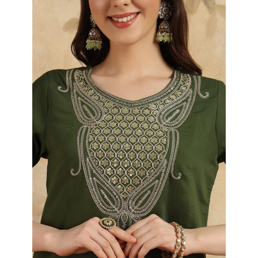 Indian Bollywood Kurti Pant Dupatta Set Women Designer Party Wear Salwar Suit VF-3013