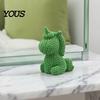 Small PLA Plastic Ornaments 3D Printed Unicorn Figurine with Knitted Texture, Cute Compact Unique Souvenirs for Friends Animal Statue, Creative