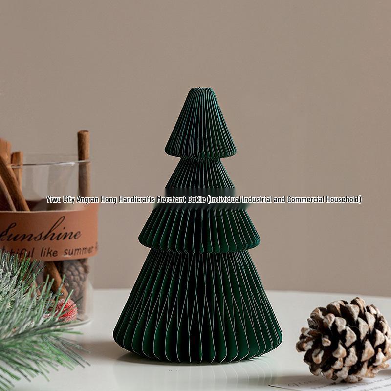 2025 Origami Christmas Tree Ornaments & Tabletop Decorations - Perfect for Holiday Scenes & Photography Props
