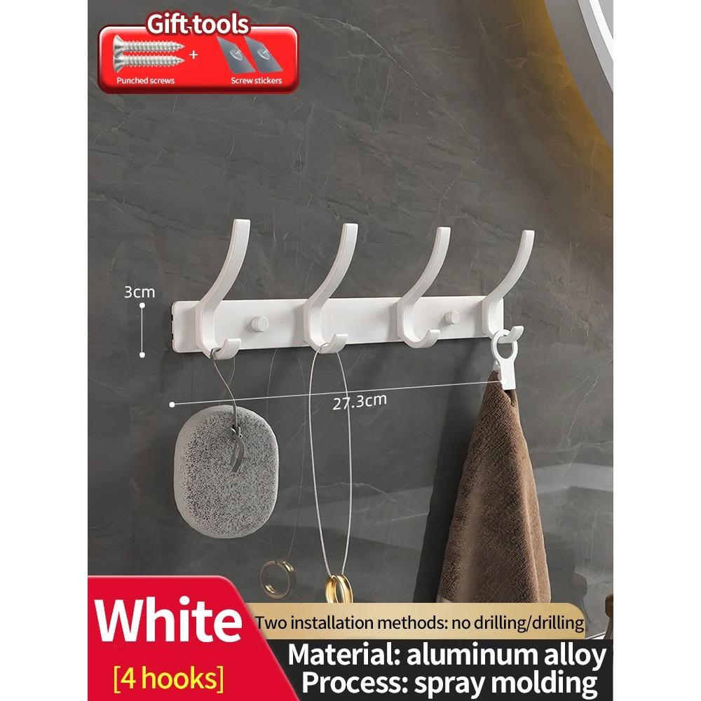 No Drill Door Behind Hook Storage Wall Hanging Clothes Hanger Coat Hook Punch-Free Hanger Bedroom Organizer Storage Kitchen
