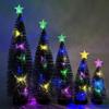 New Plastic Xmas Tree Cedar Wood Christmas Tree Mini Glowing Cedar Needle Tree Christmas