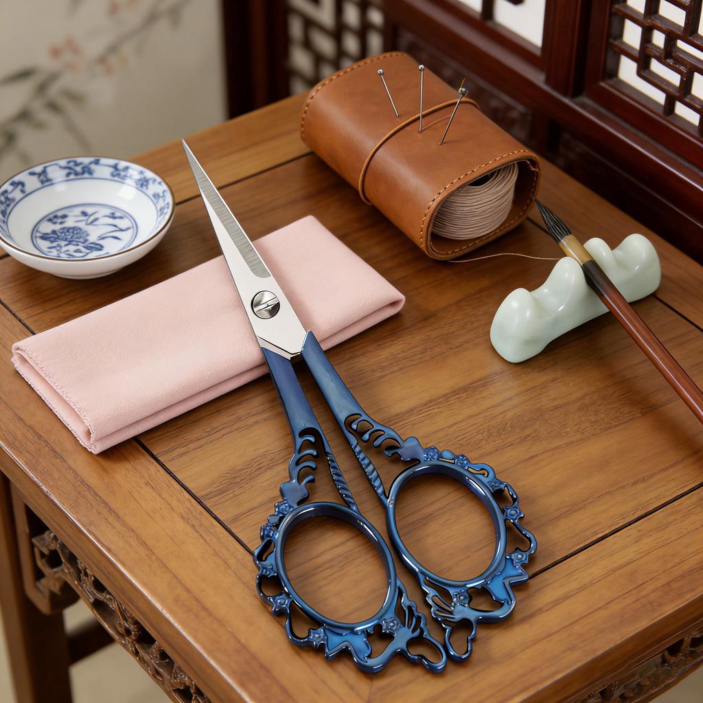 1PC, Durable Vintage Scissors Sewing Scissors Embroidery Tailor ScissorsFabric Cutter Craft Tool Sewing Supplies Sewing Tools