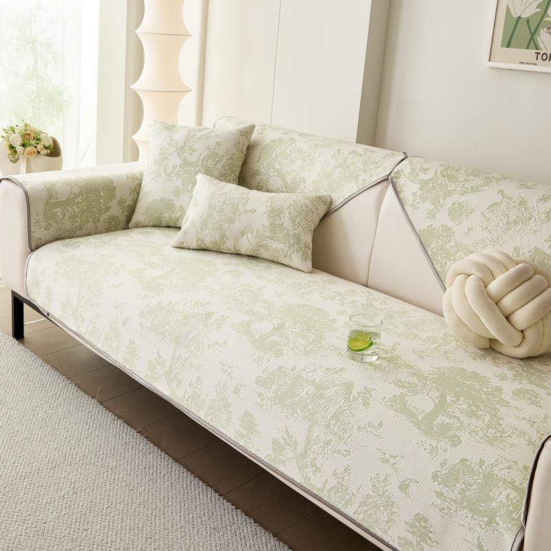 

Summer Cool Cushion Sofa Cushion Mat Summer Cool Feeling Ice Silk Non-Slip Seat Cushion Sofa Cover All-Inclusive Jacquard Cover 70*70cm
