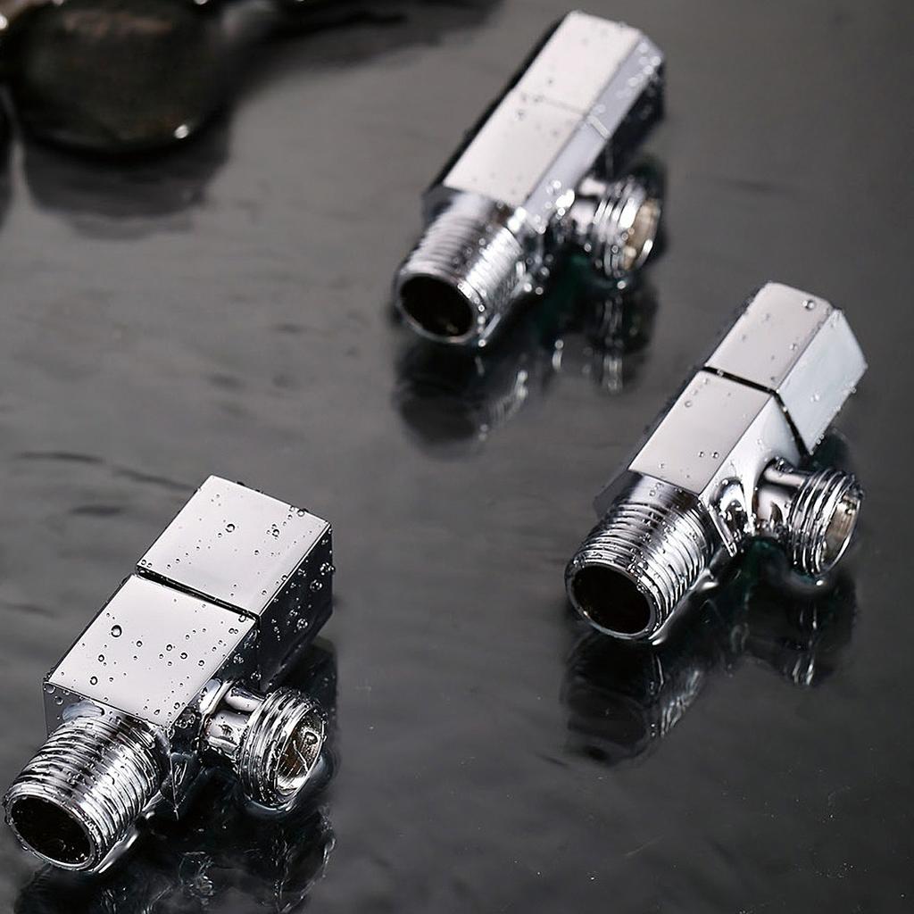 1/2'' European Triangle Valve Hot and Cold Water Stop Universal Retro Angle Valves All Copper Toilet Bathroom