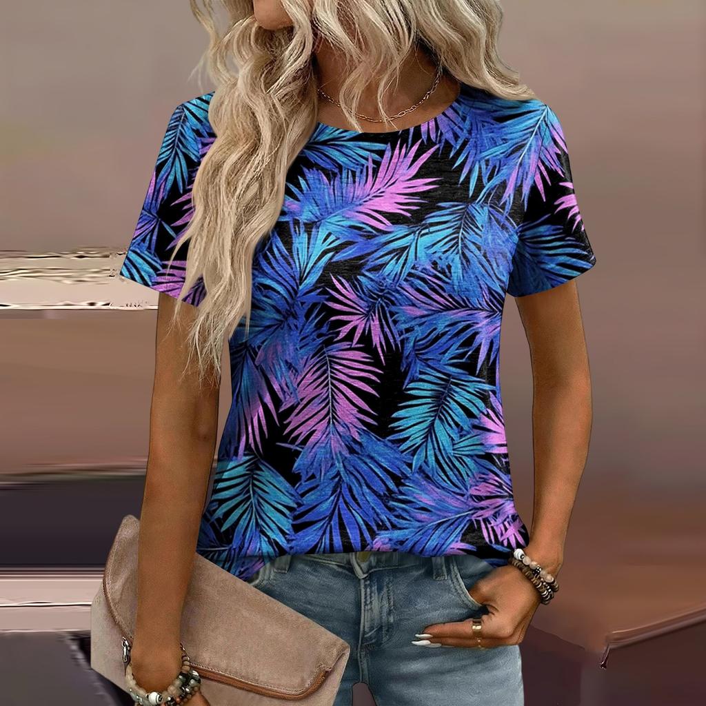 Women's Loose-Fit Fashionable Casual Printed T-Shirt