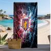 Asciugamano da Spiaggia con Stampa Calcio Aston Villa, Asciugamano Grande Morbido ad Asciugatura Rapida per Spiaggia Campeggio Nuoto