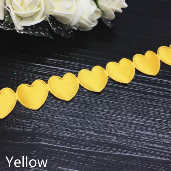 1.6cm Colorful Solid Color Heart-shaped Webbing Clothing Accessories Ribbon Cake Gift Box Packaging Ribbon Embossed Belt