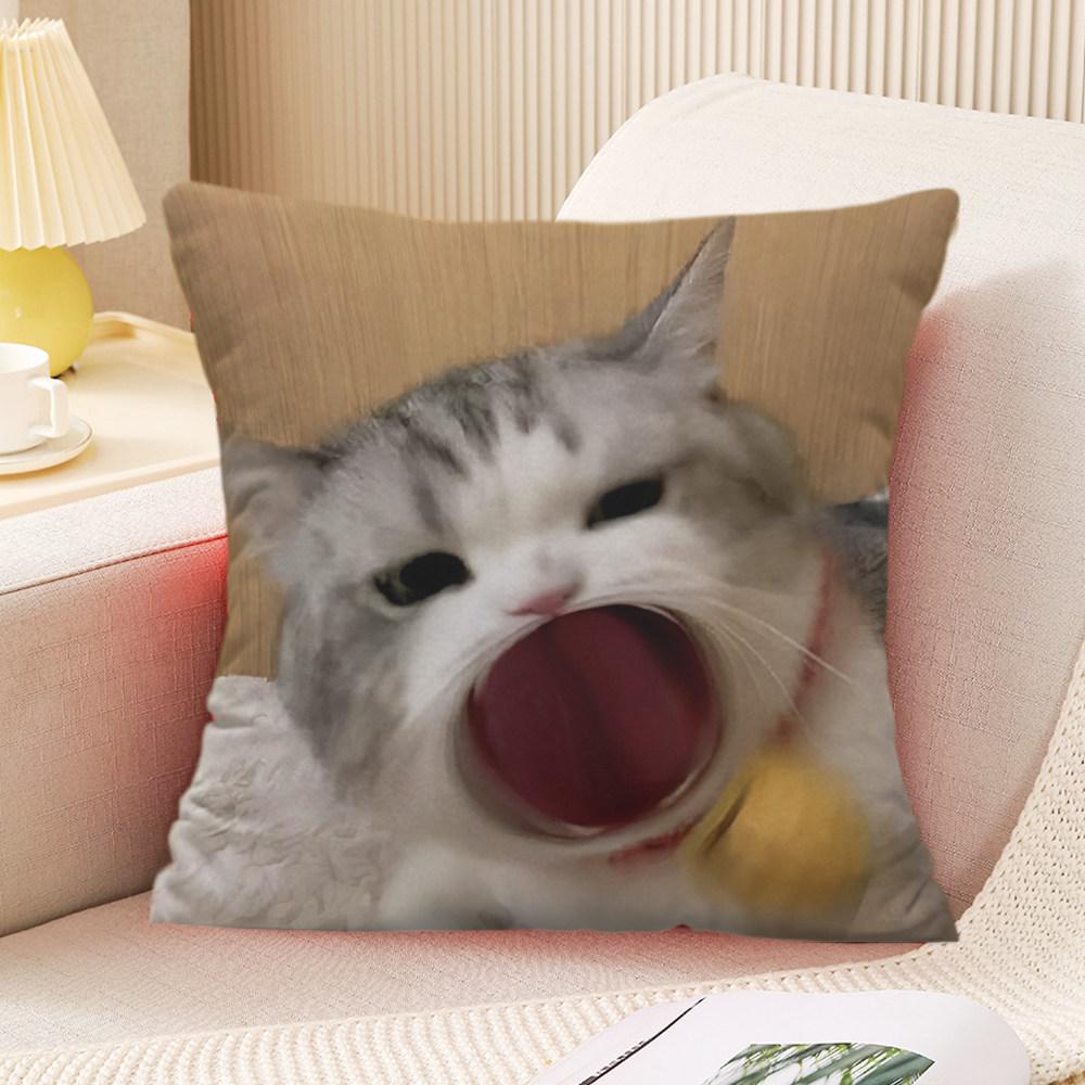 New Cute Funny Cat Pillow Case Sofa Office Bedroom Bedside Home Decor Cushion Cover