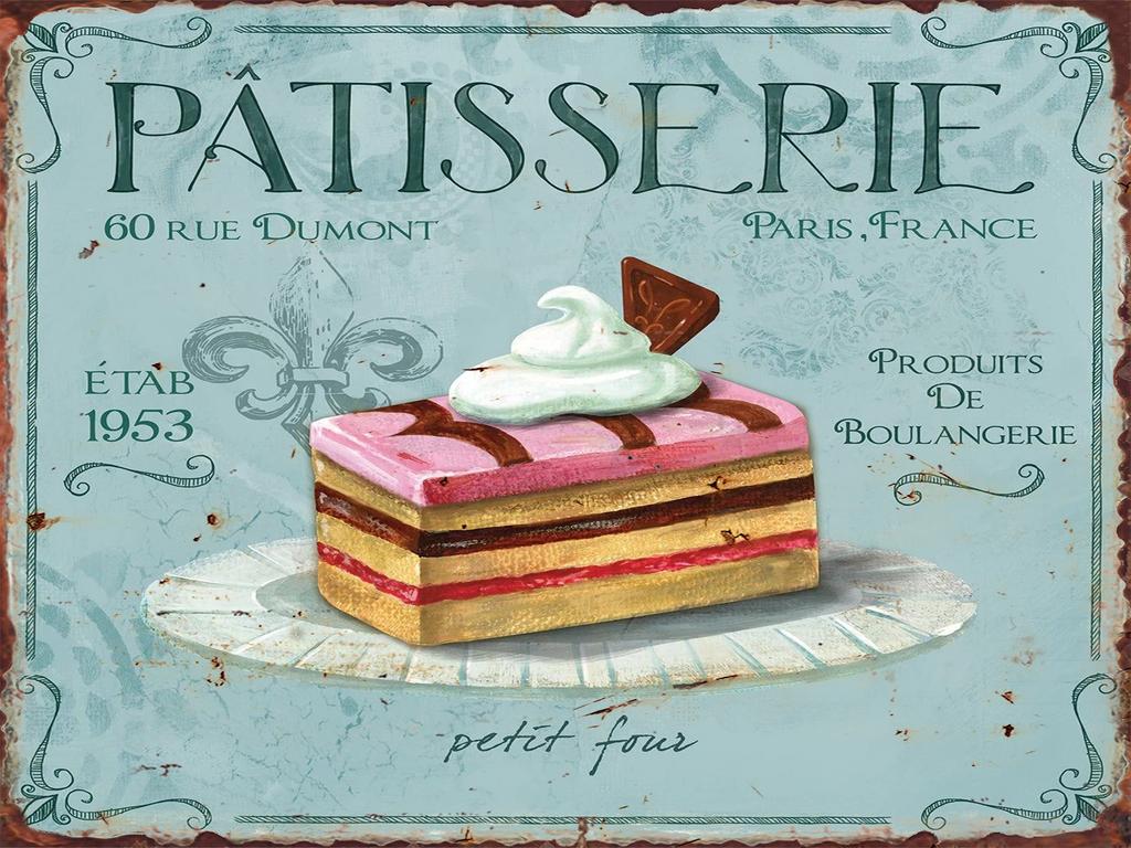 Vintage Cake Ice Cream Metal Tin Sign Yummy Dessert Pictures Bakery Food Shop Decor Aesthetics Wall Decorative Plaque Decorat