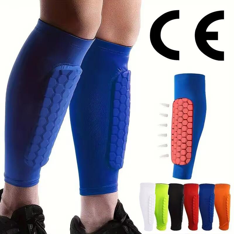 Shin Soccer Guard Calf Compression Sleeve Honeycomb Pads Breathable Tool Guard