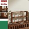 Modern Multi-Grid Cup Storage Shelf Wooden Cup Display Rack Wood Storage Rack Home Accessory