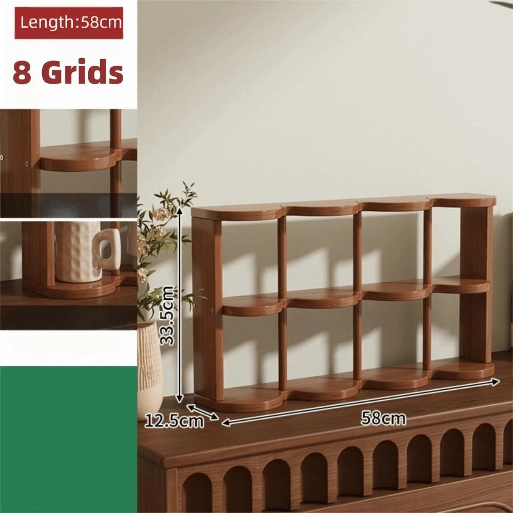 Modern Multi-Grid Cup Storage Shelf Wooden Cup Display Rack Wood Storage Rack Home Accessory