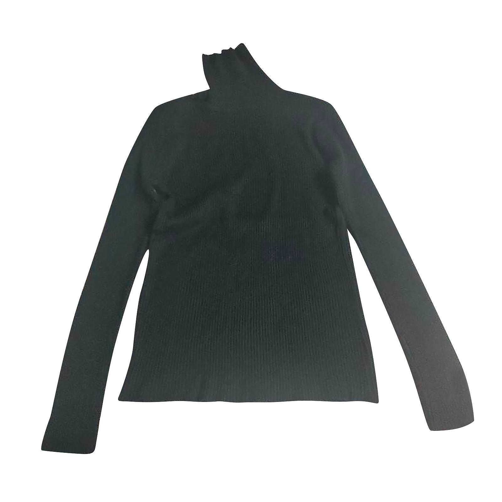 

Водолазка свитер Вязаный нижний свитер Вязаный свитер Водолазка Пуловер Свитер женский чёрный