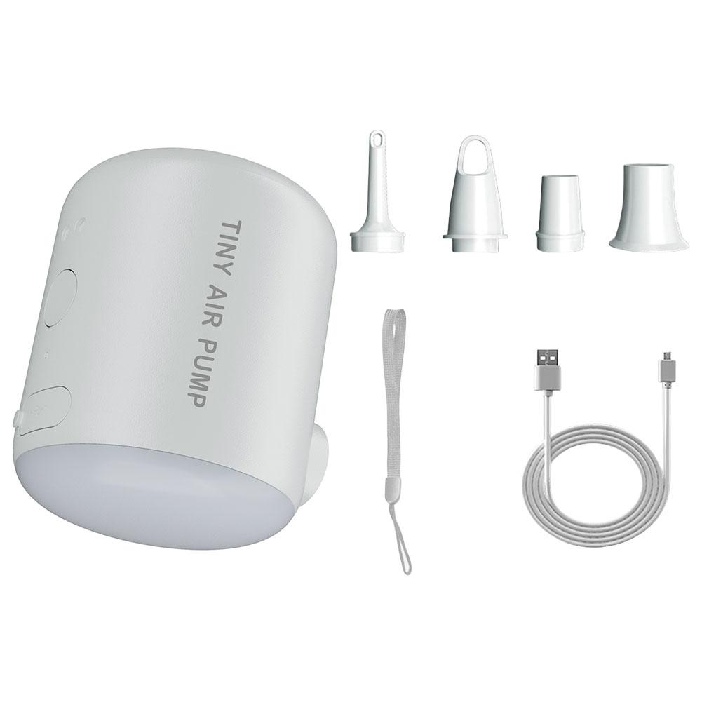 

Camping Light Mini Air Inflator Pump USB Rechargeable Electric Air Pump 160LM Mini Inflate Deflate Pump for Air Mattresses Beds білий