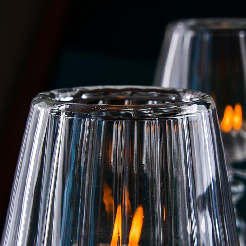 18,5 cm Vintage sticlă lumânare suport romantic lumânare lampă de masă formă sfeșnic Nordic nuntă petrecere desktop decorare