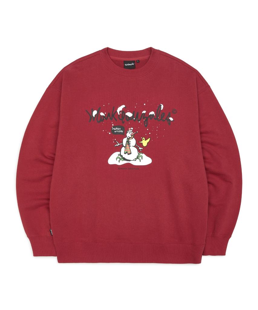 MARK GONZALES Holiday Graphic Sweatshirt - Red