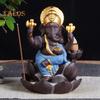 CO&LO Lord Ganesha India Elephant God Backflow Incense Burner Censer Holder Gift Decor