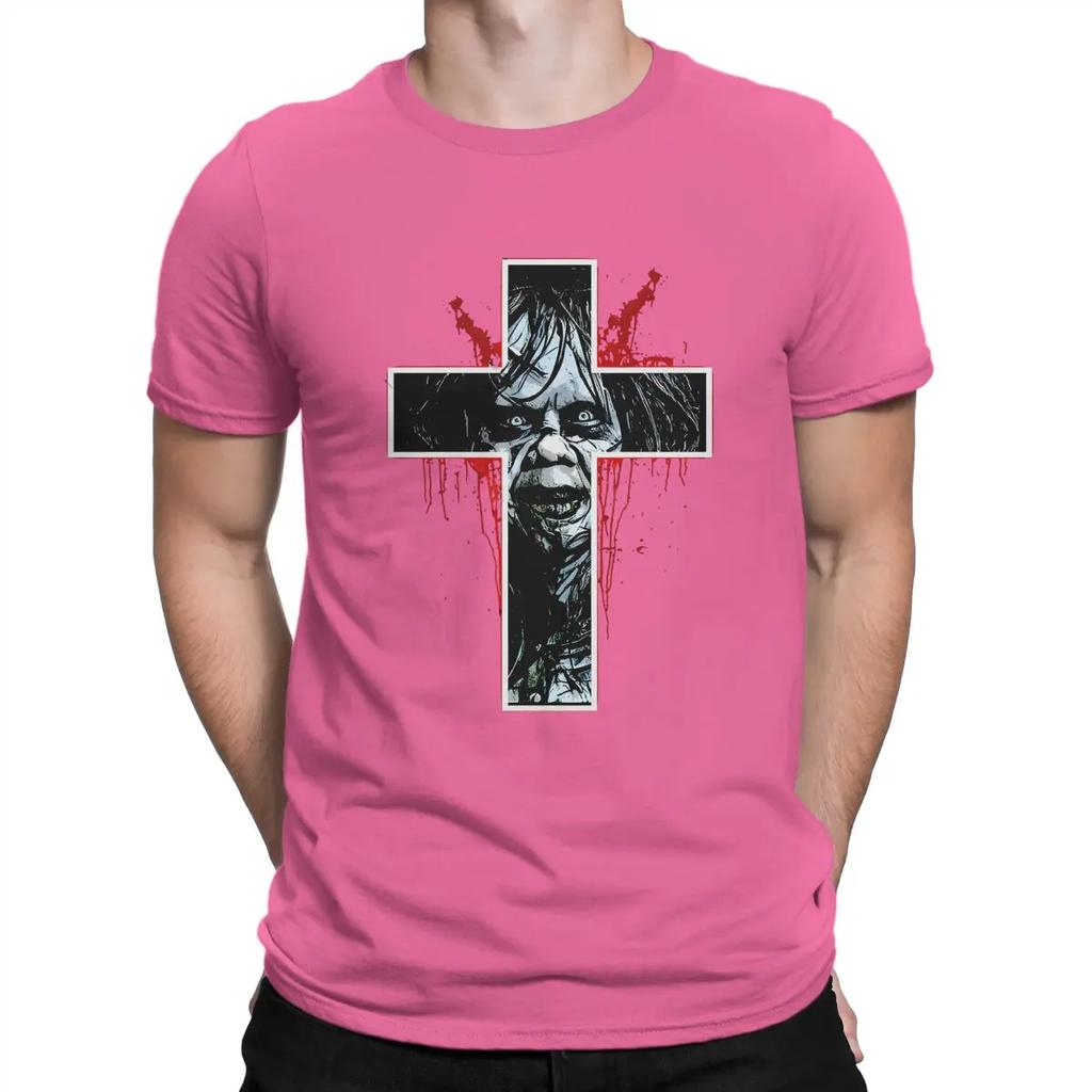 Fans Men's T Shirts T-The Exorcist Vintage Tee Shirt Short Sleeve Round Neck T-Shirts 100% Cotton Unique Clothing