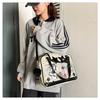 Y2K Star Itabag Lolita Transparent Pocket Crossbody Bag Women DIY Display Shoulder Handbag
