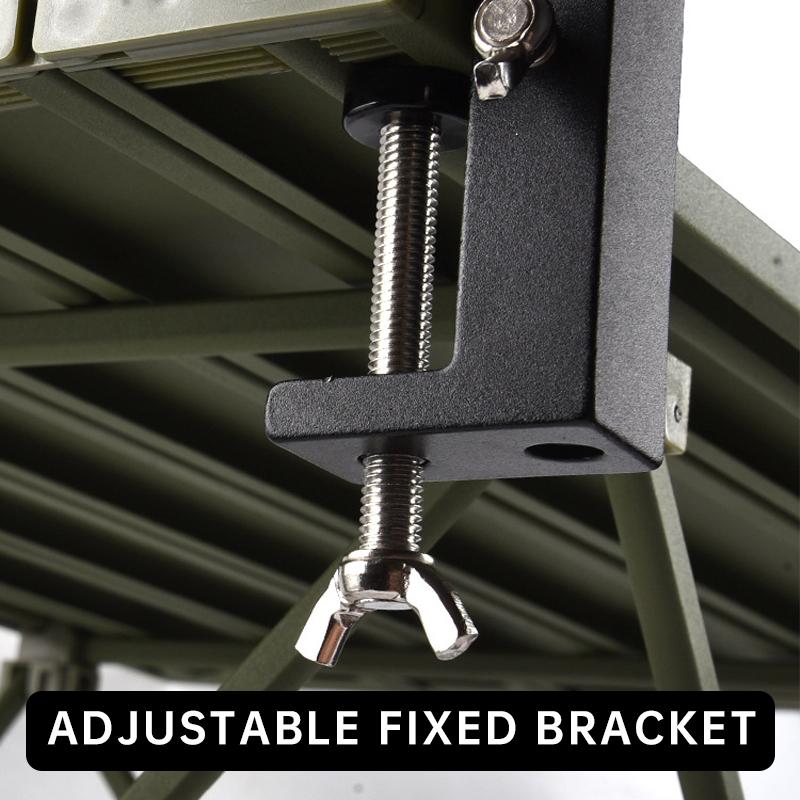Outdoor Aluminum Storage Rack Desktop Double Layer Storage Rack Portable Rack Camping Grill Adjustable Multi-functional Rack