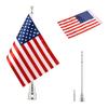Kit drapeau américain Craftride FH1 chrome pour Harley‑Davidson — support aluminium, drapeau textile, fixation M8
