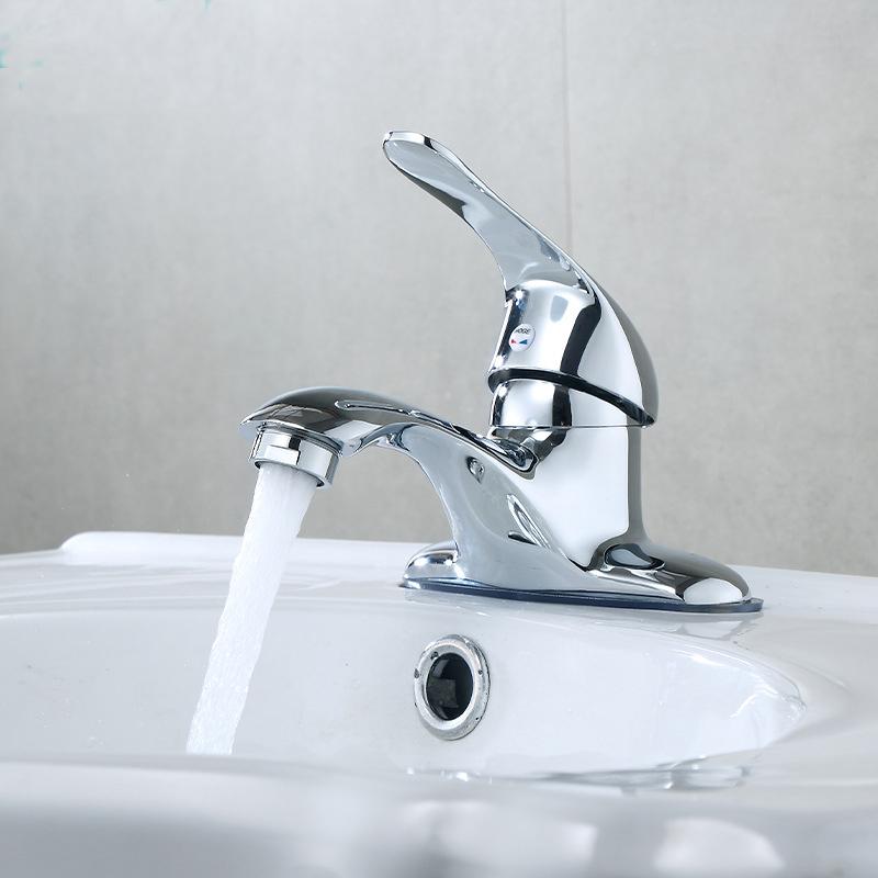 Double-Hole Basin Faucet Bathroom Zinc Alloy Hot And Cold Water Faucet Bathroom Sink Mixing Valve Switch Sink Mixer Tap