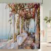 3D European Town Rural Forest Landscape Printing Bathroom Waterproof Shower Curtain Polyester Curtain Home Decoration Curtains