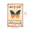Metal Wall Art 8x12 Inch Square - "Oh Darling" Iron Decor, Conversation Starter for Bar Cafe Restaurant, 2D Room Decoration Sign