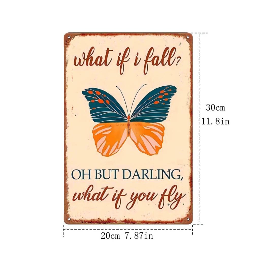 Metal Wall Art 8x12 Inch Square - "Oh Darling" Iron Decor, Conversation Starter for Bar Cafe Restaurant, 2D Room Decoration Sign