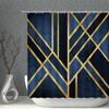 Modern Shower Curtain Waterproof Marble Geometric Splicing 3DPrint Polyester Fabric Bath Curtains Nordic Style Bathroom Screen