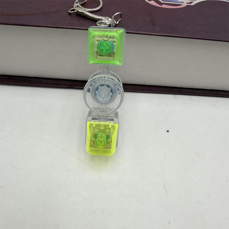 Creative Illuminated Keycap Keychain Decompression Keycap Pendant Mechanical Keyboard Keyswitch Keychain Novelty Bag Decor Gift A4