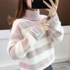 Vinter Turtleneck Genser Dame Pullover Løs Varm Bunnskjorte Dame