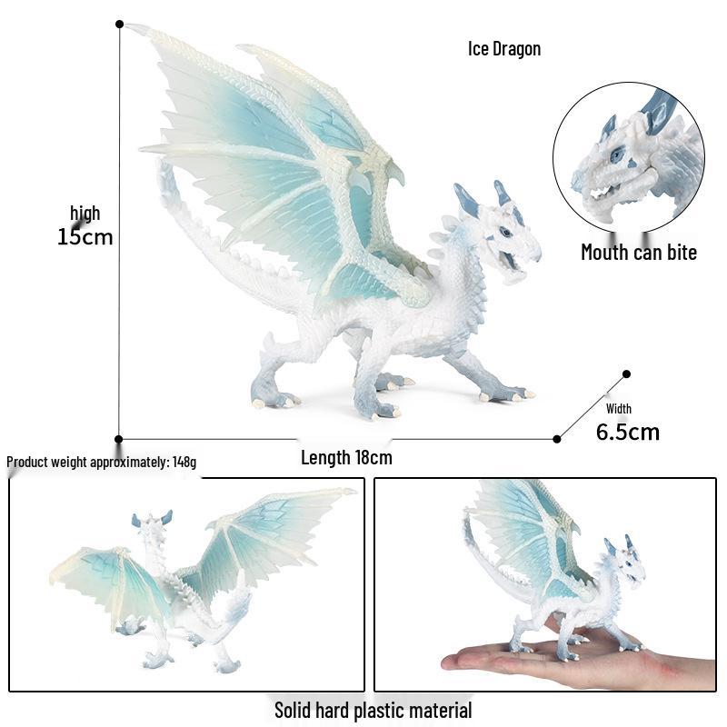 Fire-Breathing Ice Dragon Model - Children s Toy and Western Beast Ornament