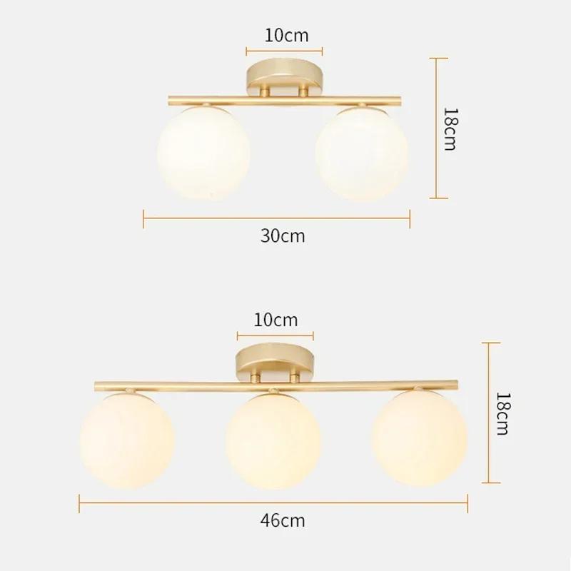 Lampă de perete din sticlă LED, creativă, bilă albă, lampă LED pentru hol, intrare, garderobă, balcon, dormitor, corpuri de iluminat pentru sufragerie