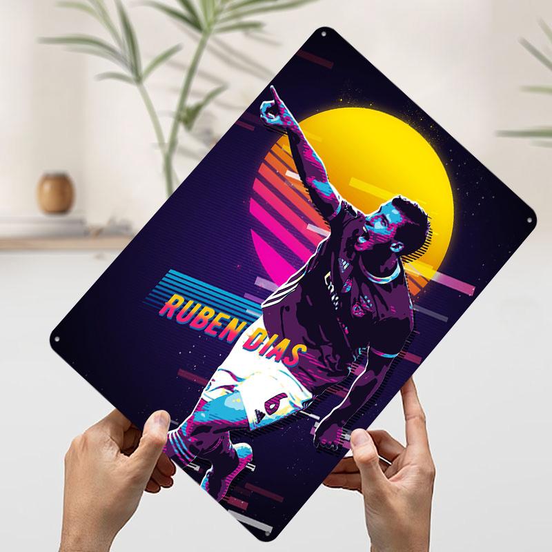 

Ruben Dias Metal Poster Customized Wall Art Retro Vintage Tinplate Signs for Man Cave House Mancave Decoration Gaming Desk Decor 20x30cm（7.8x11.8inch）