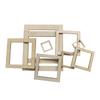 Mini Wood Photo Frames Small Dollhouse Picture Frames Unfinished Wooden Miniature Ornaments Square Wood Photo Frame