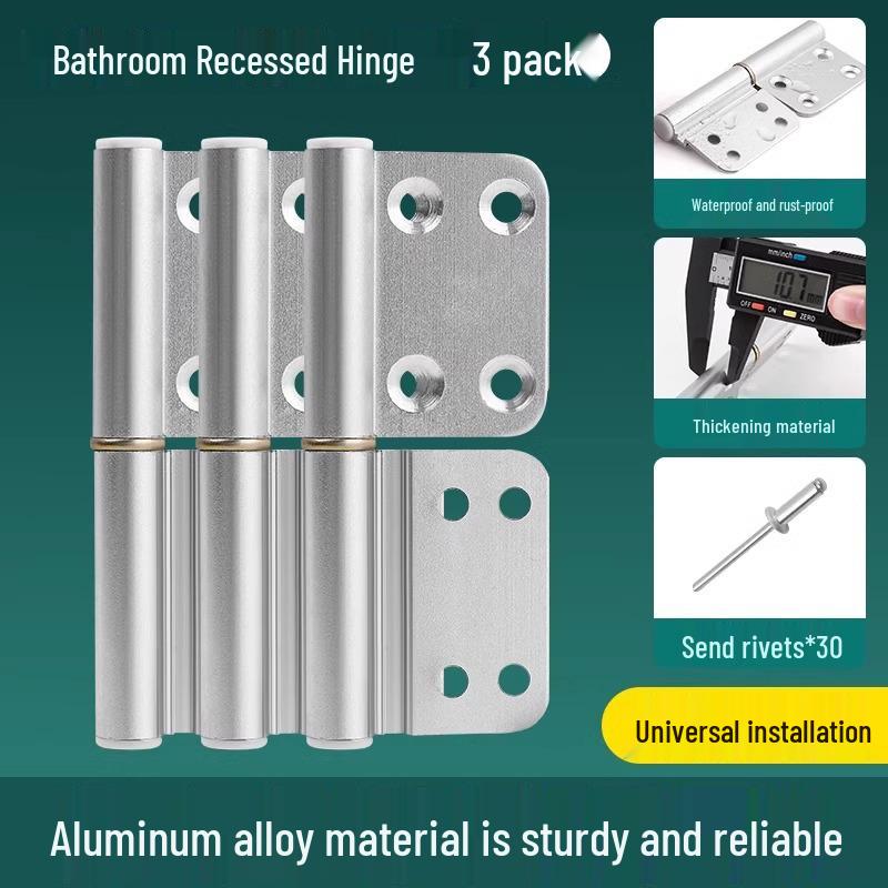 Aluminum Alloy Stainless Steel Folding Bathroom Door Hinge Accessories