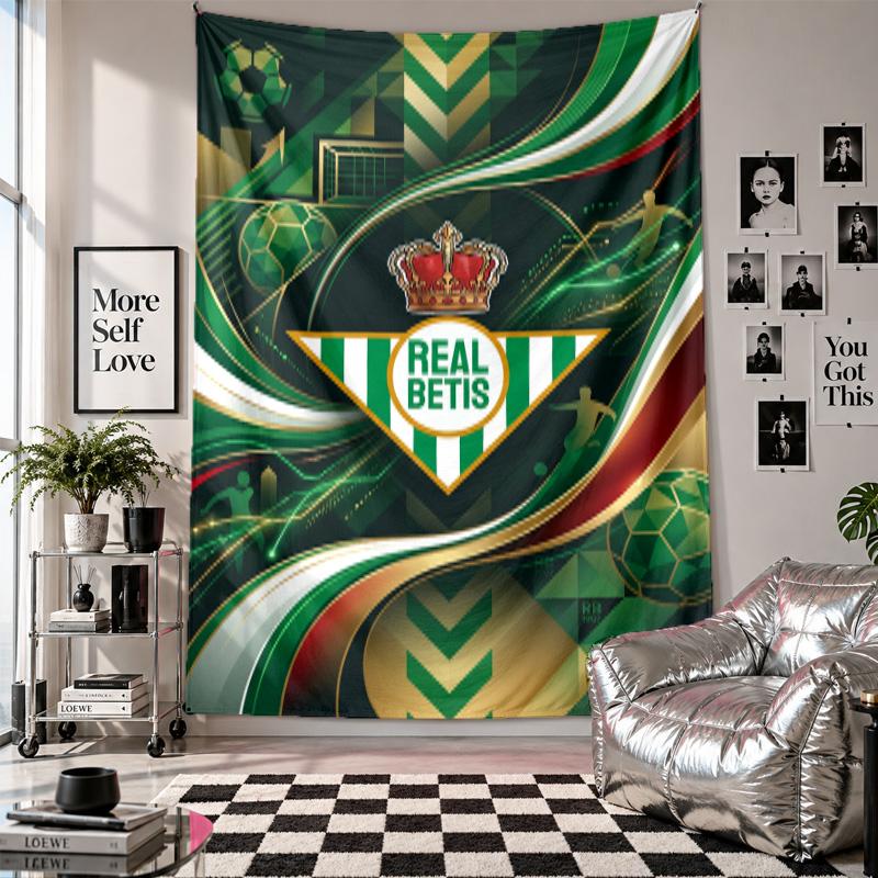 Real Betis Football Wall Tapestry Home Decor Wall Hanging Cloth for Bedroom Living Room Background