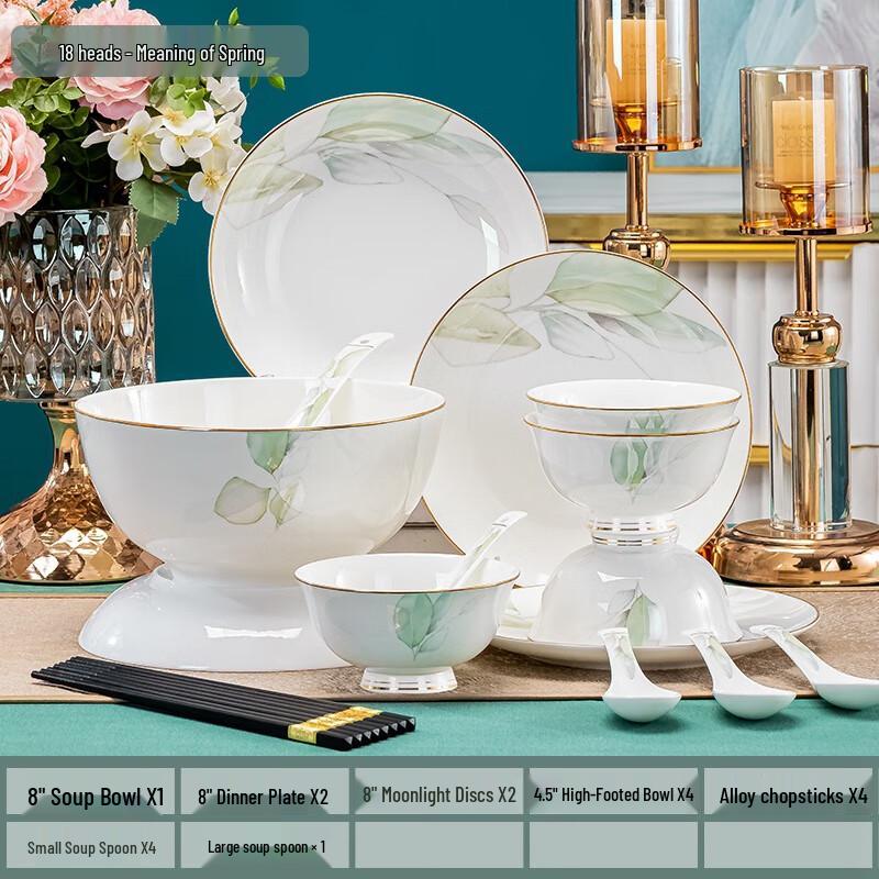 Spring s Intent 18-Piece Ceramic Dinnerware Set