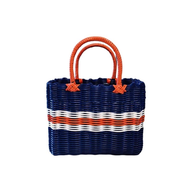 Wear Resistant PVC Woven Picnic Basket For Camping Outdoor Gatherings And Beach Parties With Large Capacity