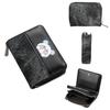 Compact Wallet Card Organizer With Pu Material And Anime Pattern For Casual Carry