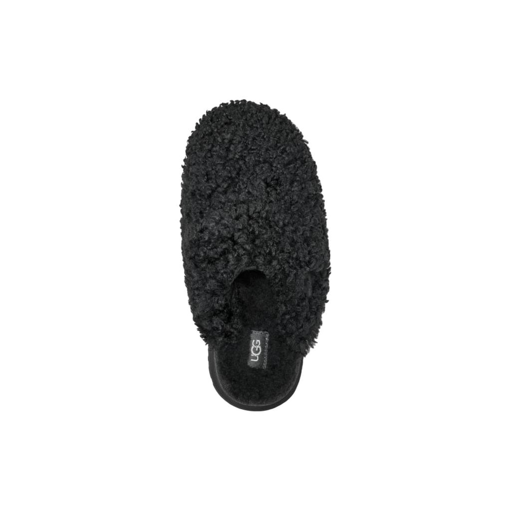 New UGG Maxi Curly Platform Slippers 'Black' Women's 1133171-BLK