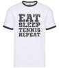Eat Sleep Tennis Repeat - Mens Ringer - Sport Racket Doubles Player Love