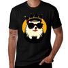 Cool Hedgehog Personage In Sunglasses Wearing A Crown Tshirt Large Size Casual Short Sleeve Top