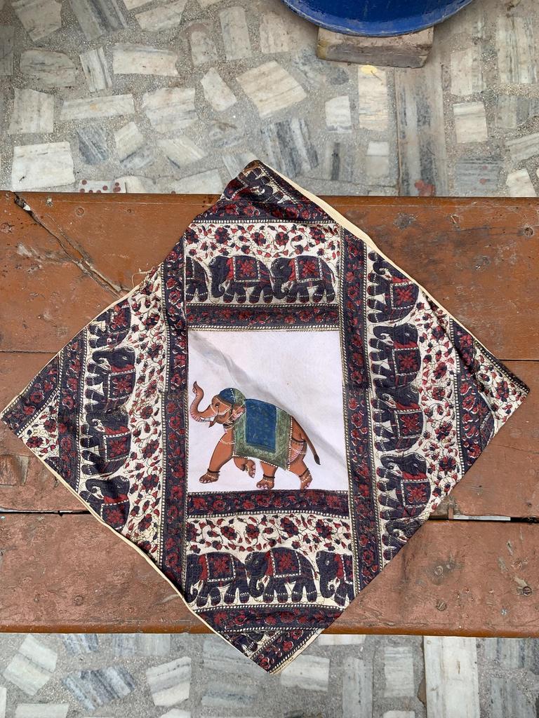 Hand Embroidered Cotton Pillow Cover: Bohemian Decorative Cushion 40