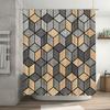 Geometric Shower Curtain Modern Abstract Pattern Waterproof Bathroom Decor Farmhouse Rustic Backdrop Washable Liner
